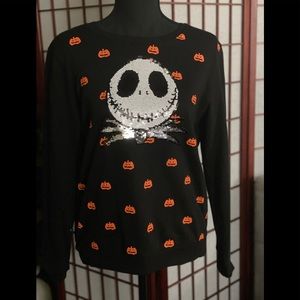 Disneys Nightmare Before Christmas Target reversible Sequin crew neck sweater